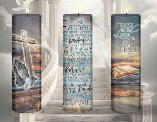 The Lord's Prayer Prayer Candle