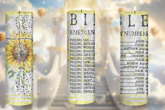 Bible Emergency Numbers Prayer Candle