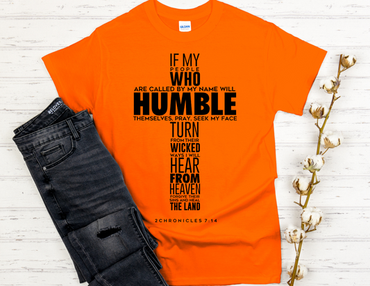 Humble Prayer on Cross Printed Tee