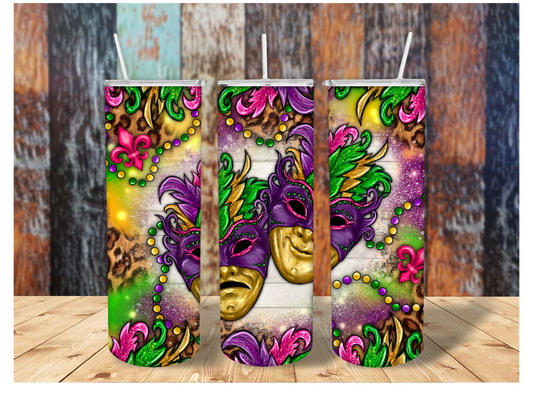 Mardi Gras 20 oz Tumbler